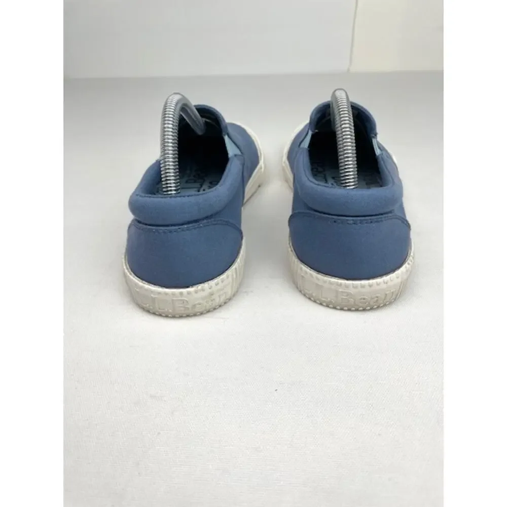 L.L.Bean Bayside Canvas Slip-On Sneakers Blue Womens 9 Casual Comfort Shoes